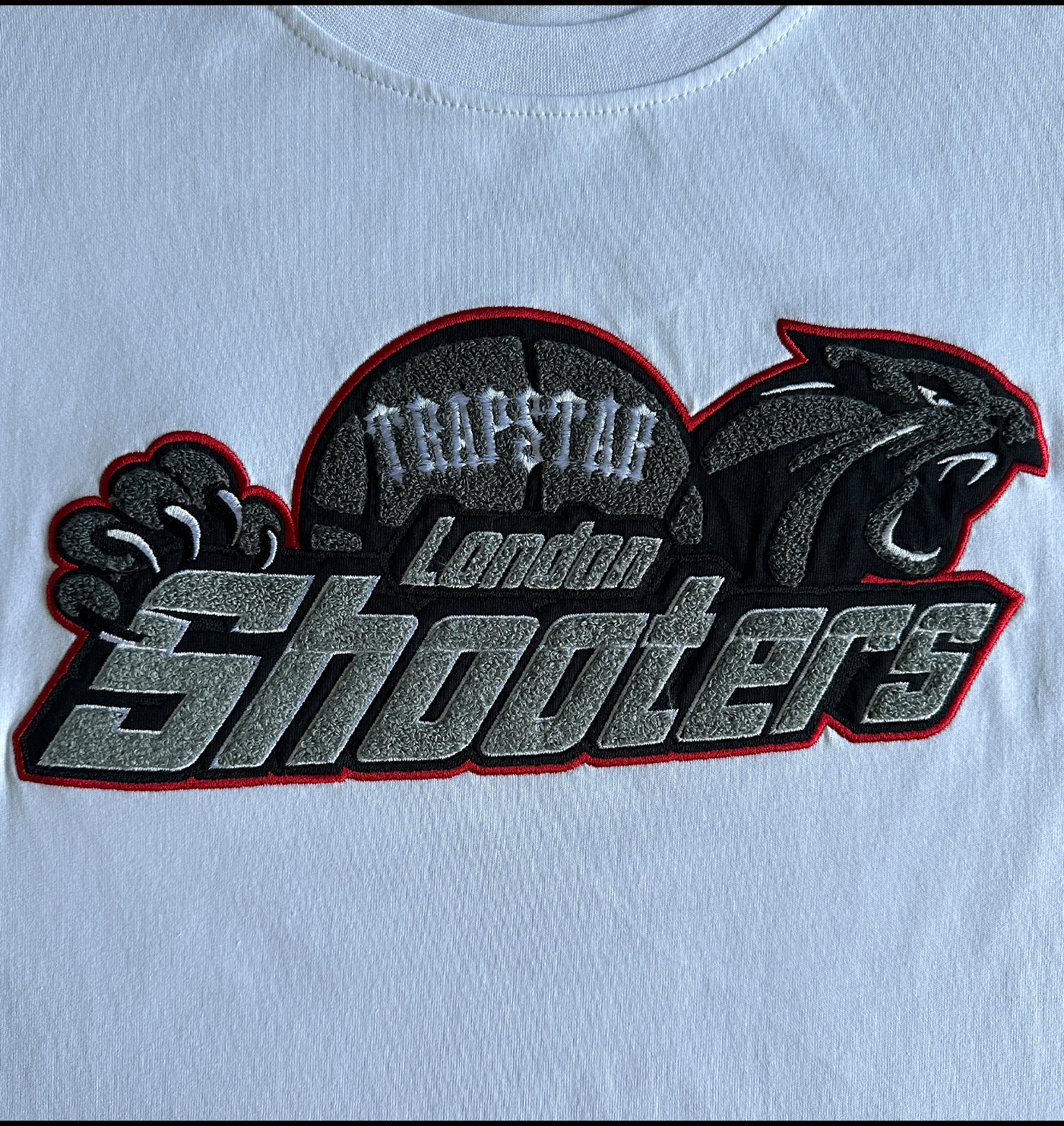 TRAPSTAR SHOOTERS TEE & SHORTS SET - (WHITE/GREY/RED)