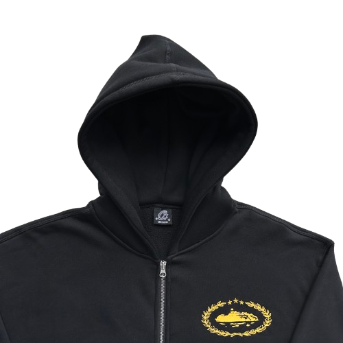 CORTEIZ SUPERIOR ROYALE ZIP HOODIE (BLACK/YELLOW)